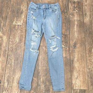 American Eagle Next Level Stretch Destructed Skinny Jeans